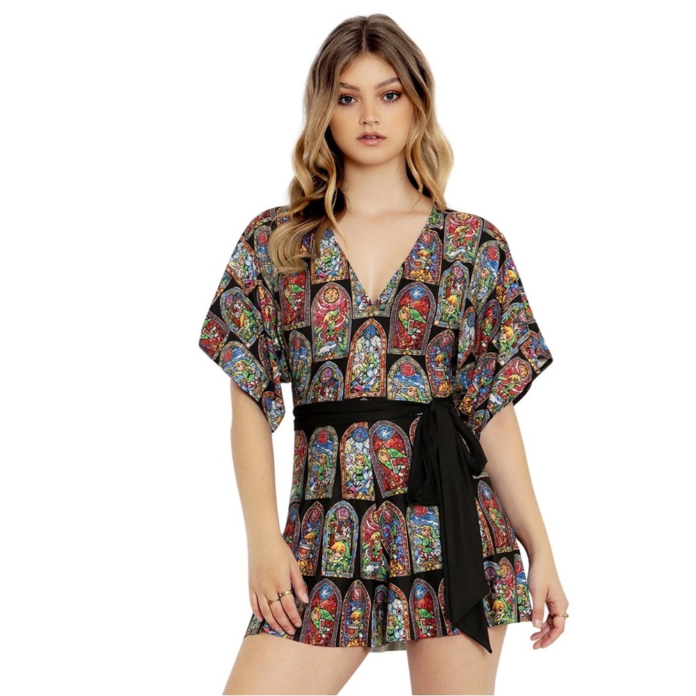 Blackmilk Stained Glass Link Slinky Playsuit